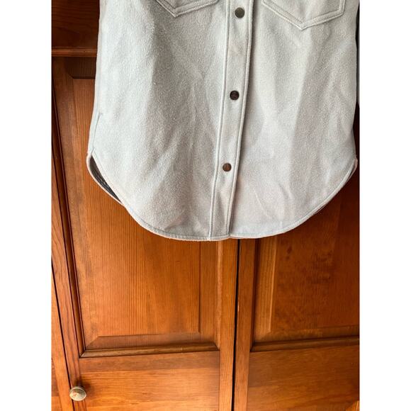 Abercrombie & Fitch Women's Button Up Shirt Jacket Shacket Light Blue Size XS - Picture 5 of 10